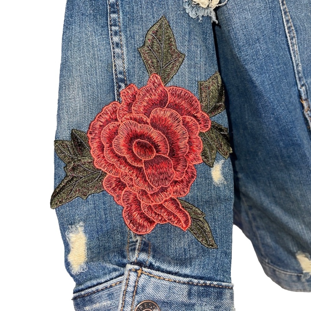 Express Jeans distressed jean jacket XS - Picture 4 of 8
